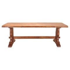 Country French Provincial Oak Farmhouse Dining Table 7Ft