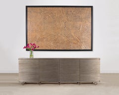 Julian Chichester Variegated Nickel "Storm" Cabinet Credenza 7 Ft.