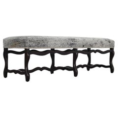 Ralph Lauren "Os de Mouton" Leather Cowhide Upholstered Bench