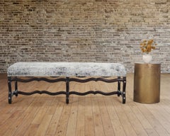 Ralph Lauren "Os de Mouton" Leather Cowhide Upholstered Bench