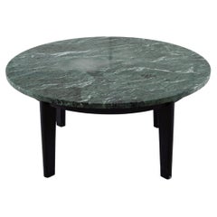 Italian Verde Antico Marble Round Coffee or Cocktail Table