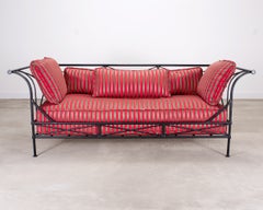 Maison Jansen Style Neoclassical Wrought Iron Daybed Settee