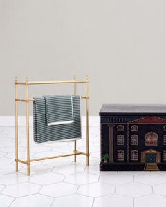 French Louis XVI Style Gilt Towel Draper Rack by Sherle Wagner
