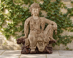 Statue de style Qing représentant le bodhisattva Guanyin