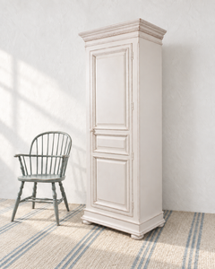 Country French Provincial Painted Bonnetière Storage Cabinet