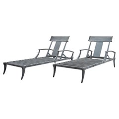 Pair of Neoclassical Greco-Roman Style Klismos Chaise Lounges