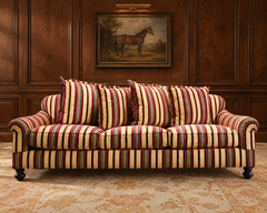 Ralph Lauren "Bel Air" Striped Velvet Sofa 8 Ft USA 2008