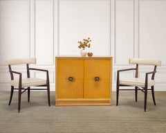 Set of Four T. H. Robsjohn-Gibbings Klismos Dining Armchairs