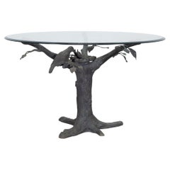 Giacometti Inspired Sculptural Bronze Tree Dining Center Table