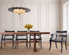 Table à manger à tréteaux en chêne de style rustique 10 pieds