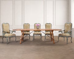 Set of Ten Minton-Spidell Country French Painted Dining Chairs