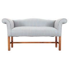 Georgian Chippendale Style Mahogany Upholstered Window Bench