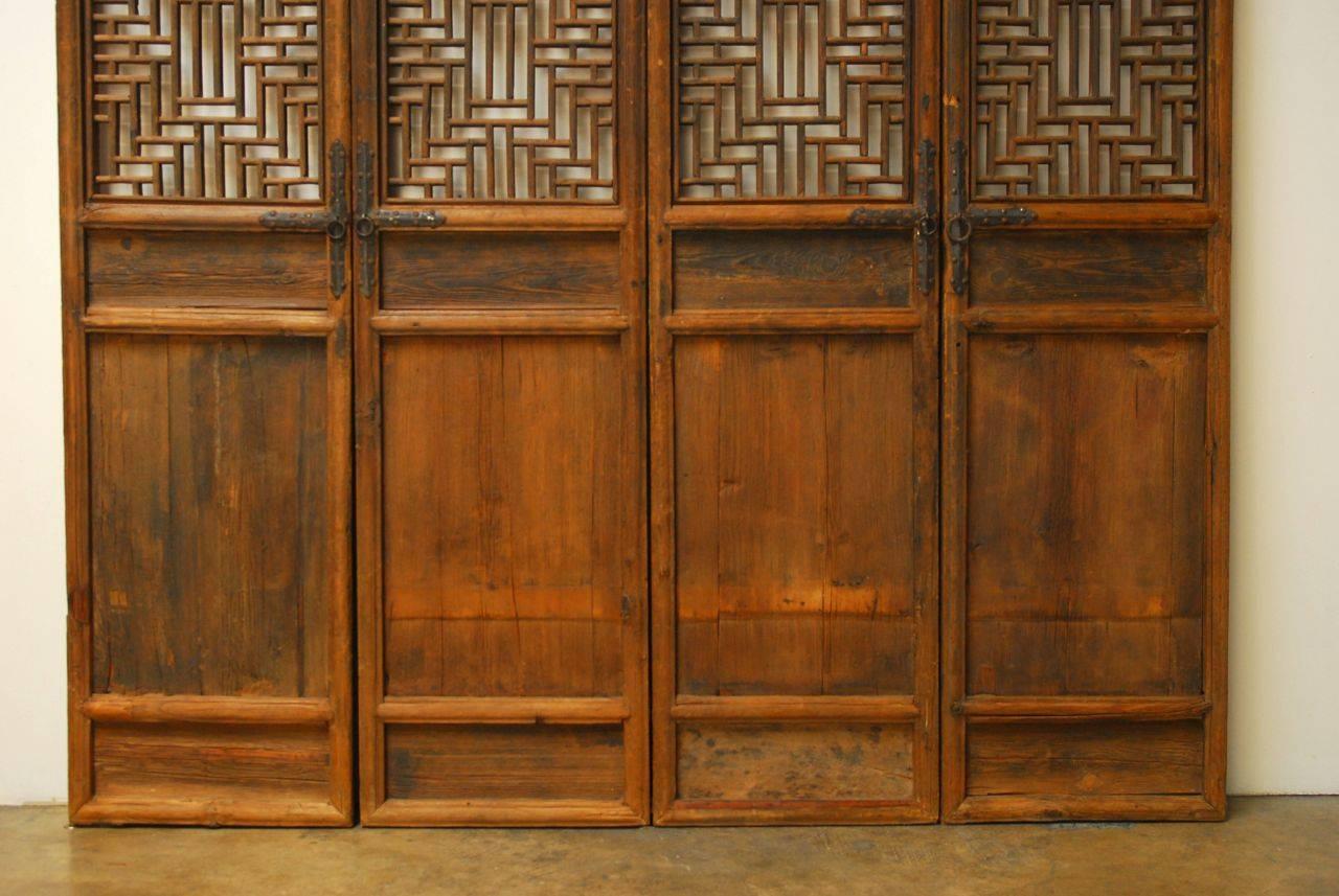 wood lattice door panels