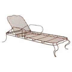 Rose Tarlow Melrose House Twig Iron Garden Chaise Lounge