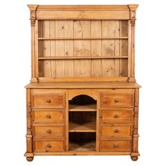Country French Provincial Pine Farmhouse Dresser with Plate Rack