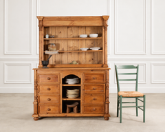 Country French Provincial Pine Farmhouse Dresser with Plate Rack