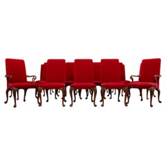 Set of Sixteen Baker Georgian Style Mahogany Dining Chairs