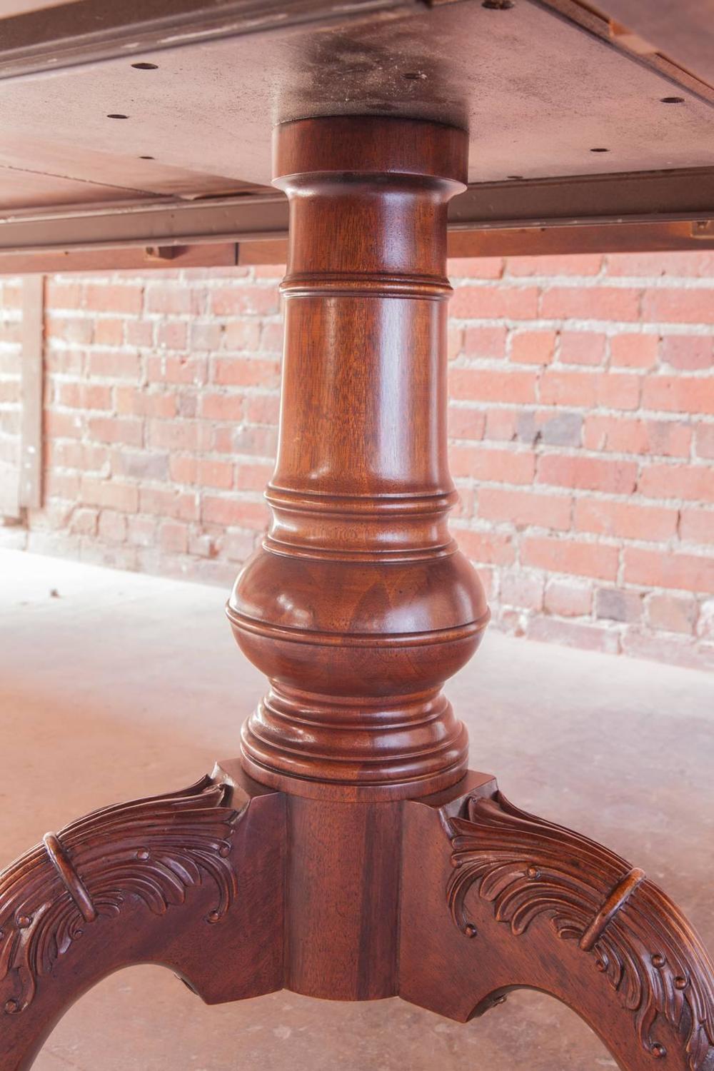 Fine Two Pedestal Mahogany Dining Table by Henredon at 1stdibs