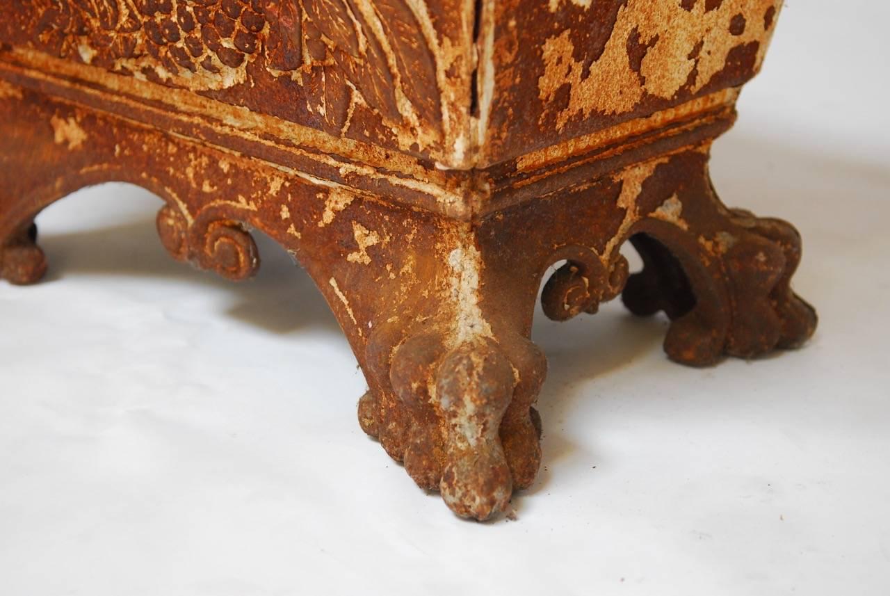 19th Century French Cast Iron Footed Garden Planter 2