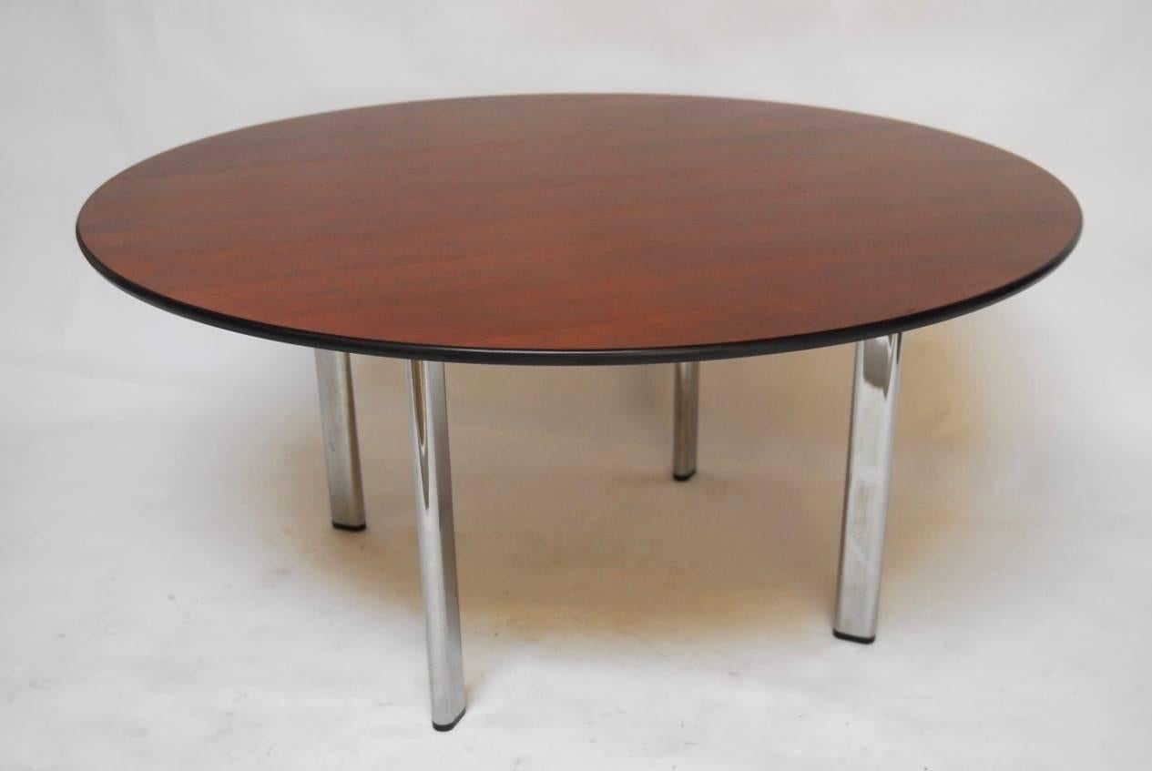 Veneer Round Cherry Dining Table by Joe D'urso for Knoll