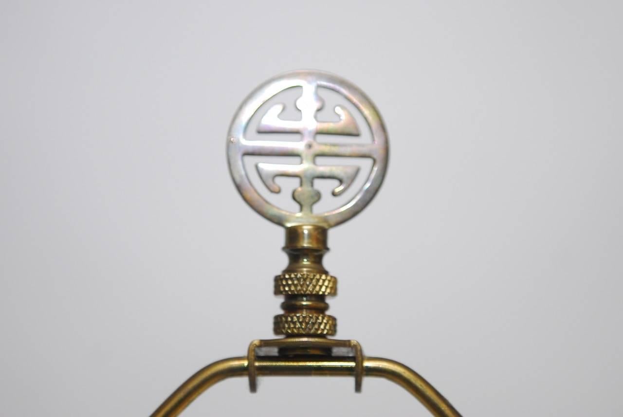 Gilt Chinese Porcelain Tole Tea Canister Table Lamp