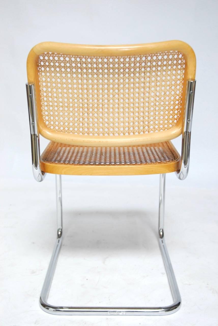 Paar Marcel Breuer Cesca-Stühle von Gavina für Knoll (20. Jahrhundert)