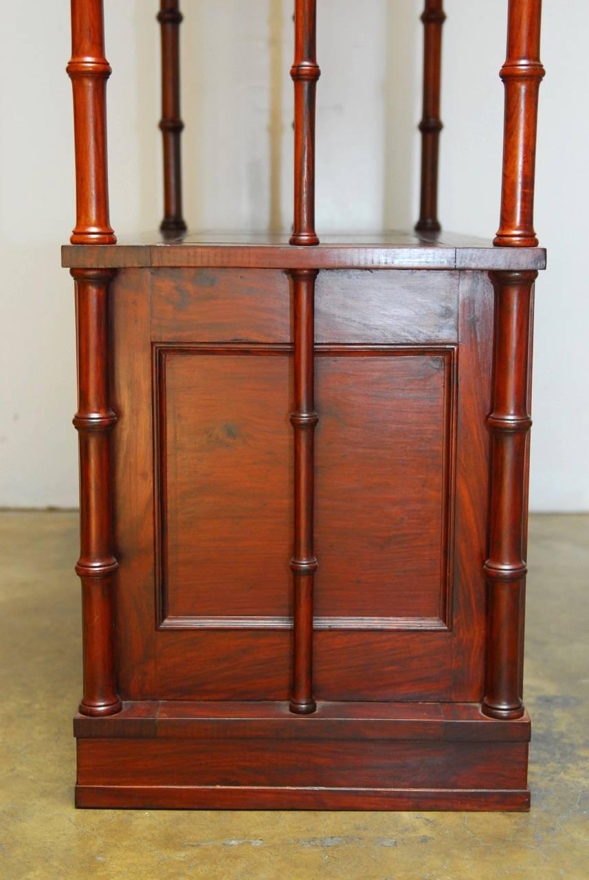 Pair of Anglo Indian Rosewood Étagère Display Cabinets 1