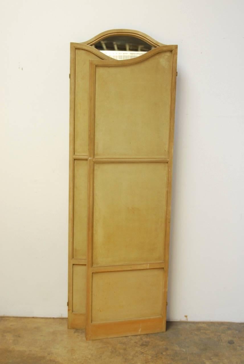 Lacquered Louis XVI Style Three-Panel Triptych Folding Screen or Room Divider
