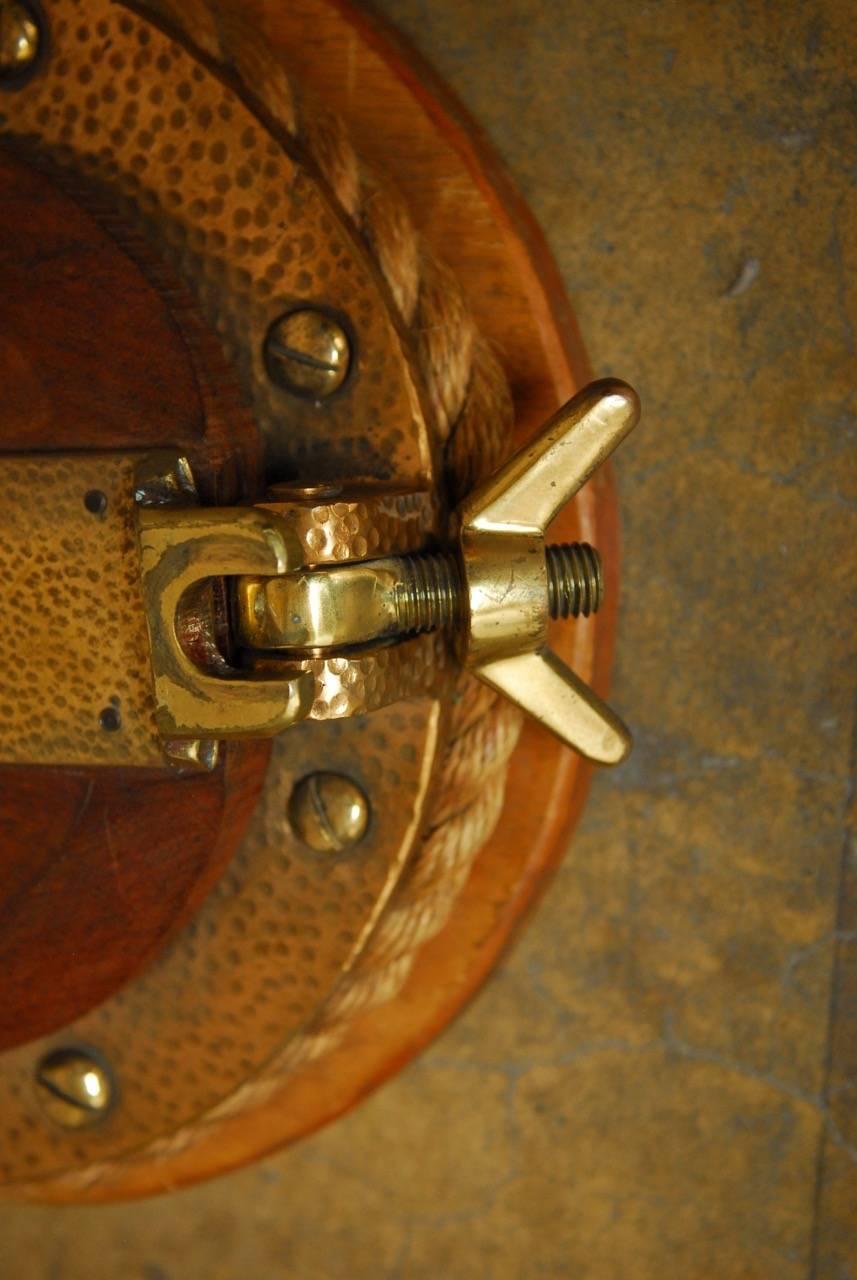 English Pair of British Royal Navy Brass Ships Portholes