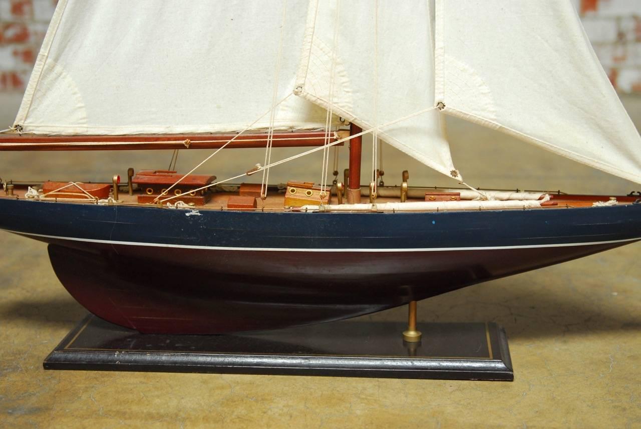 Marconi Rigged Cutter Model Ship on Stand at 1stDibs