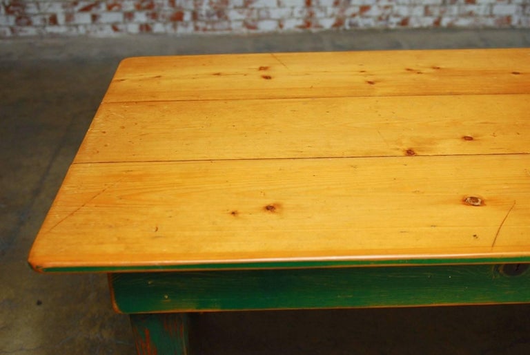 Rustic French Pine Painted Farmhouse Table at 1stDibs painted
