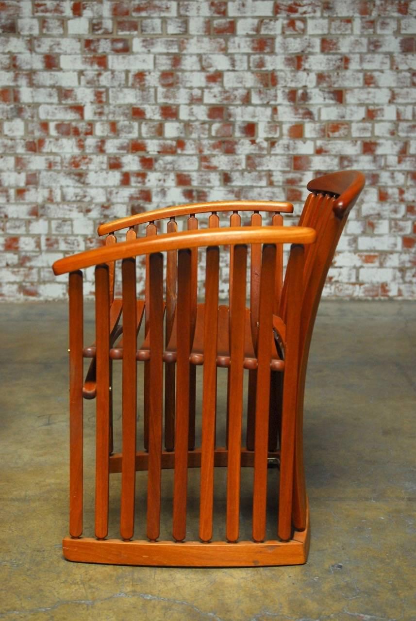 Canadian Pair of Bentwood Steamer Armchairs by Thomas Lamb