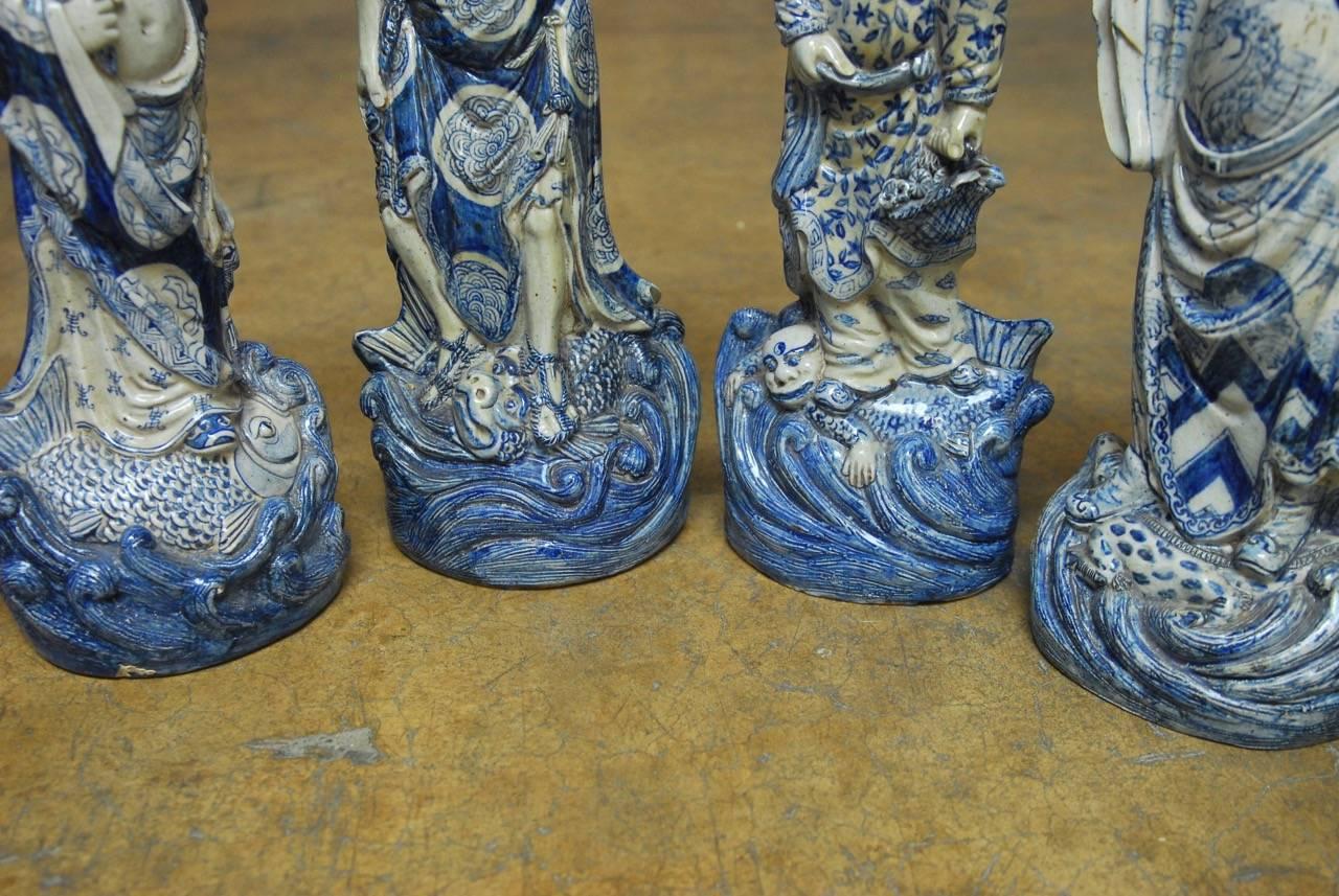 valuable blue and white porcelain figurines