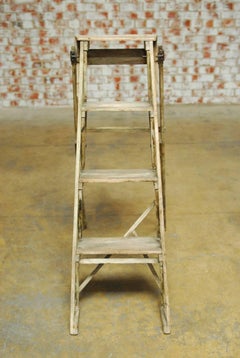 19th Century English Lattice Step Ladder by Gainsford and Co.