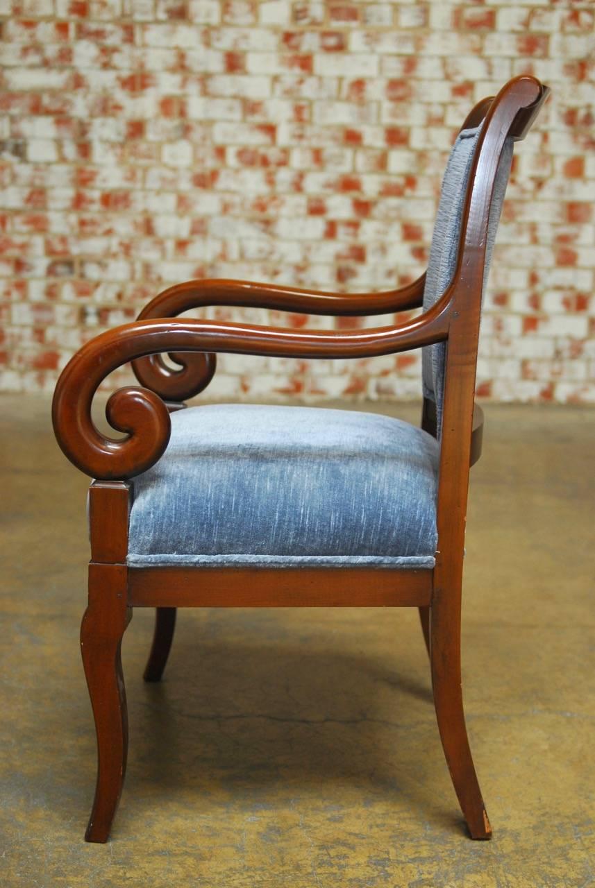 Pair of English Regency Style Mahogany Library Chairs 4