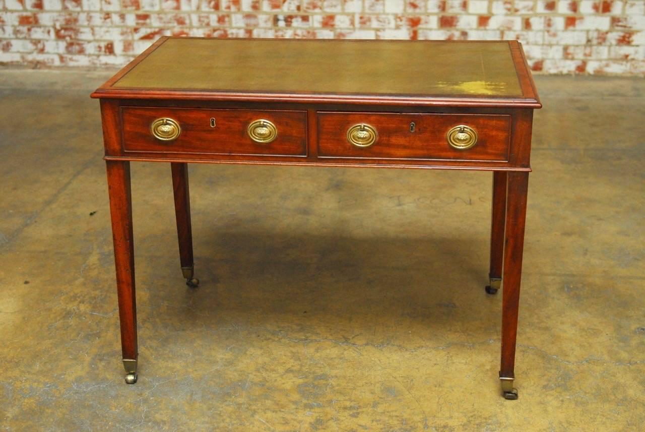 leather writing desk
