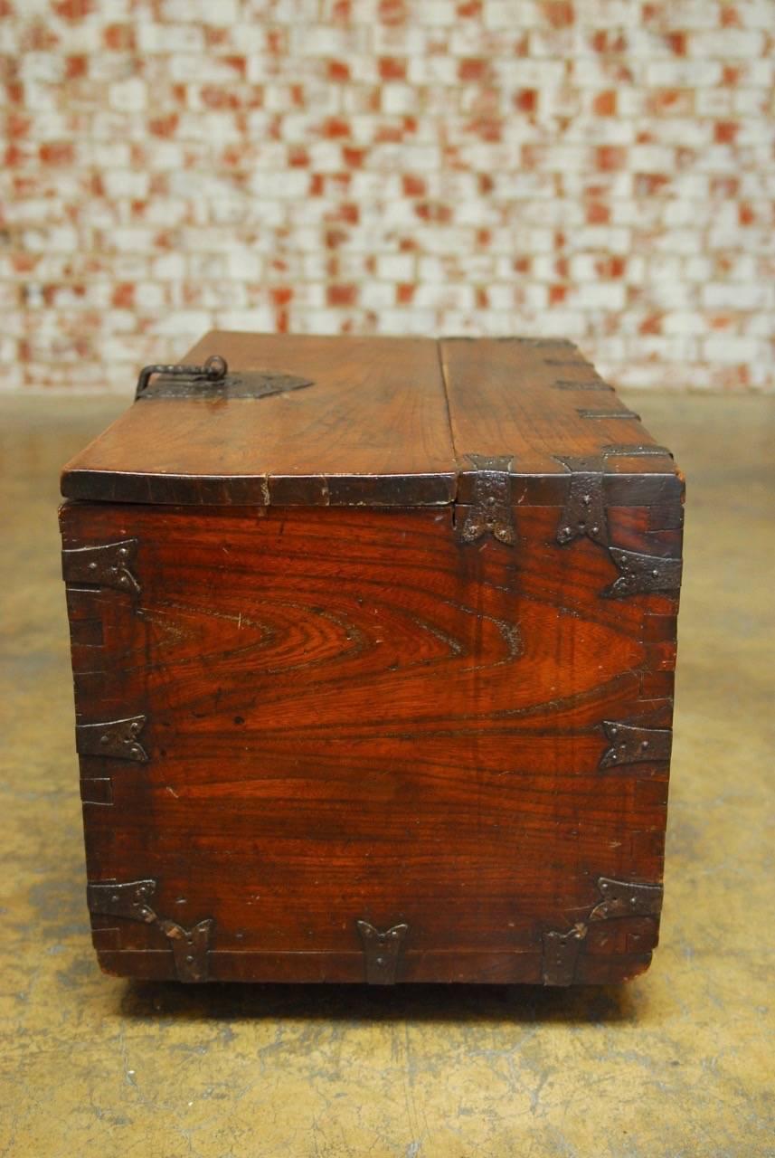 Campaign 19th Century Korean Tansu Bandaji Chest