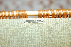 Abercrombie and Fitch Picnic Basket with Sandwich Tins and Thermos