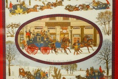 Framed Hermes Scarf "Bull and Mouth Regent's Circus Piccadilly"