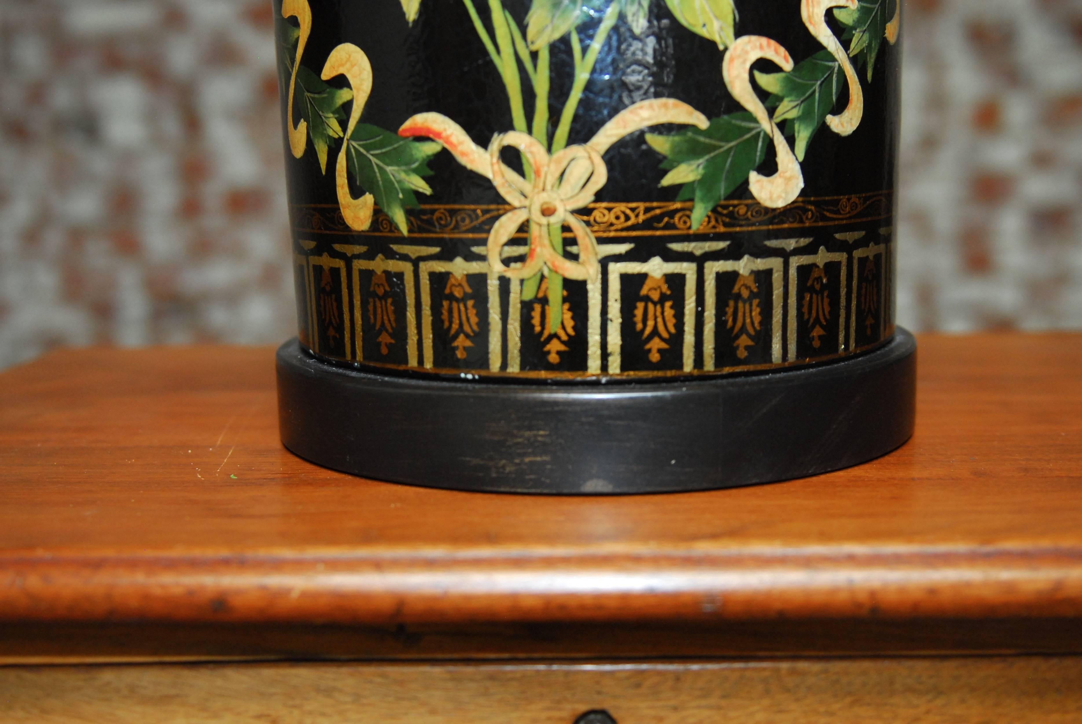 Frederick Cooper Vintage Floral Tea Caddy Canister Lamp 1