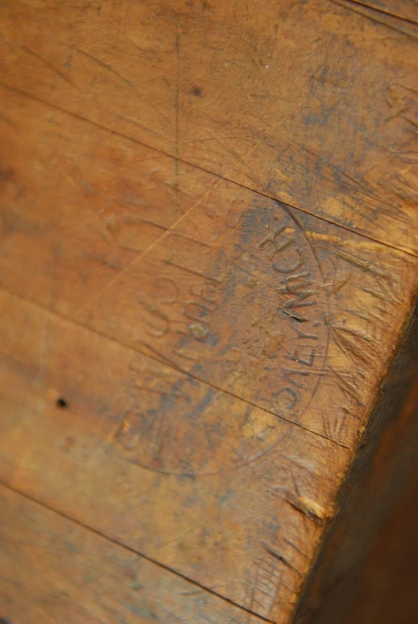 20th Century Michigan Maple Wood-Welded Tabletop Butcher Block