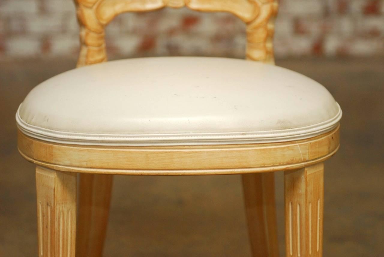 Set of Four Venetian Grotto Style Shell Back Dining Chairs 2