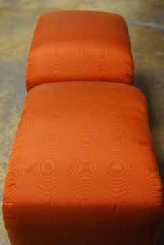 Pair of Midcentury Waterfall Benches Attributed to Milo Baughman