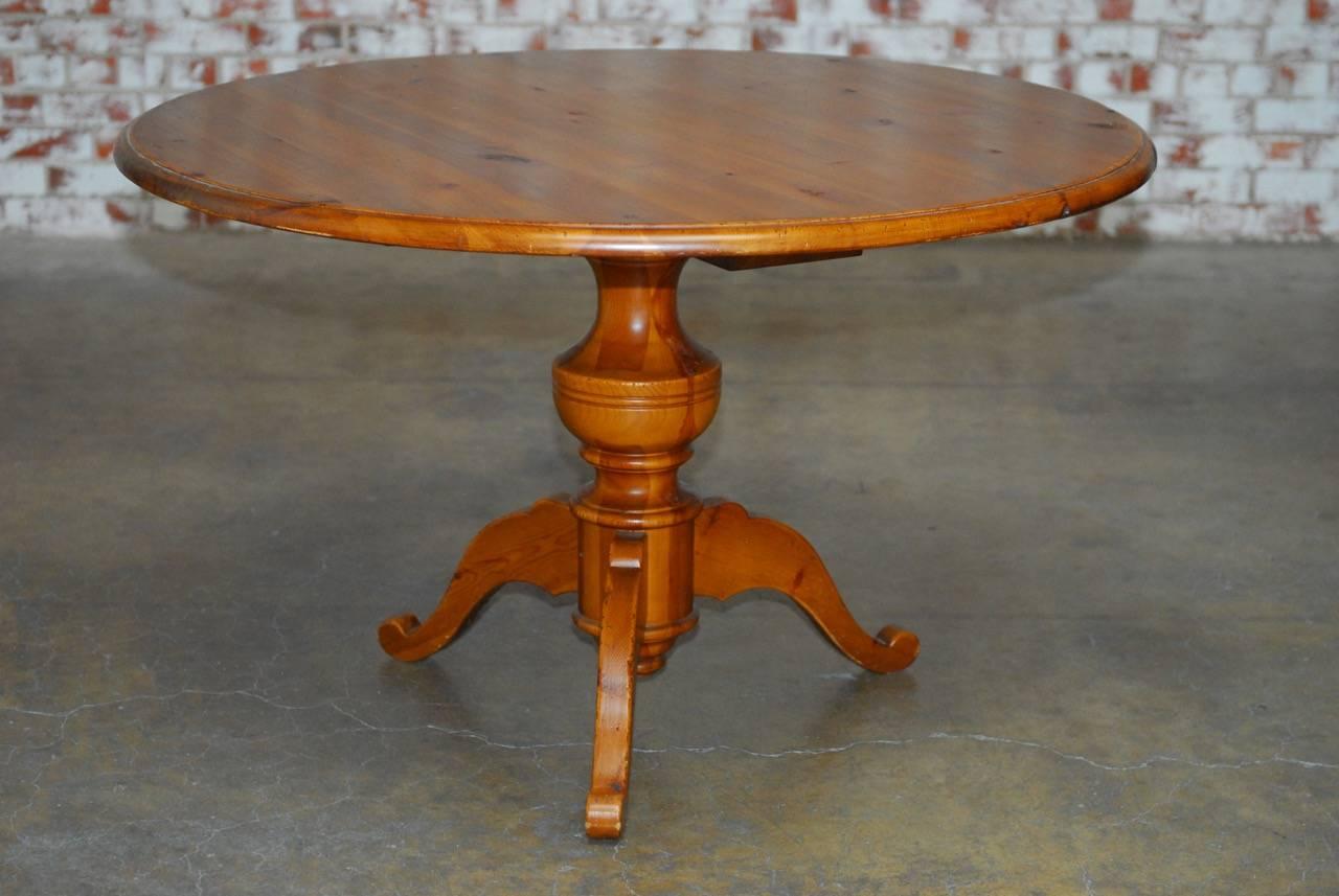 pine pedestal tables