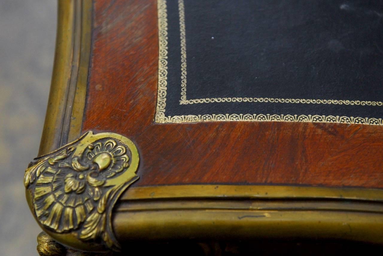 Louis XV Style Ormolu Mounted Figural Bureau Plat Writing Table In Good Condition In Rio Vista, CA