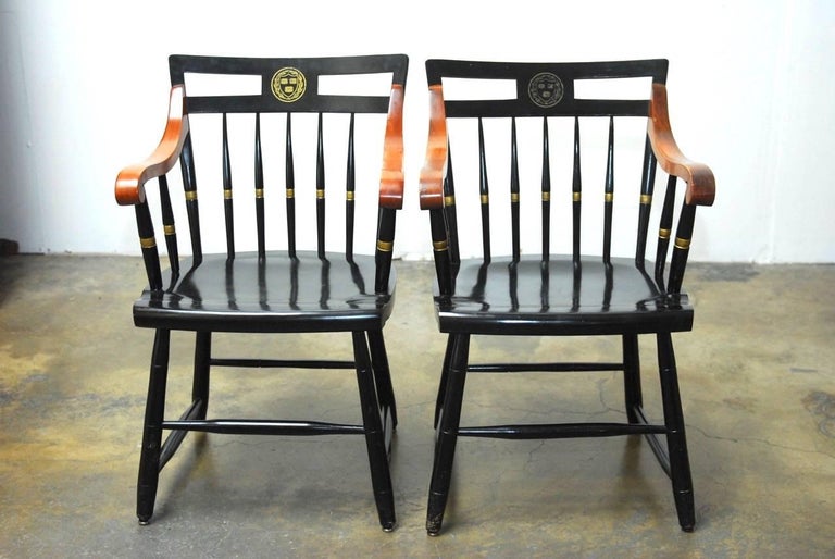 Set of Four Nichols and Stone Harvard Scholar's Chairs at 1stDibs