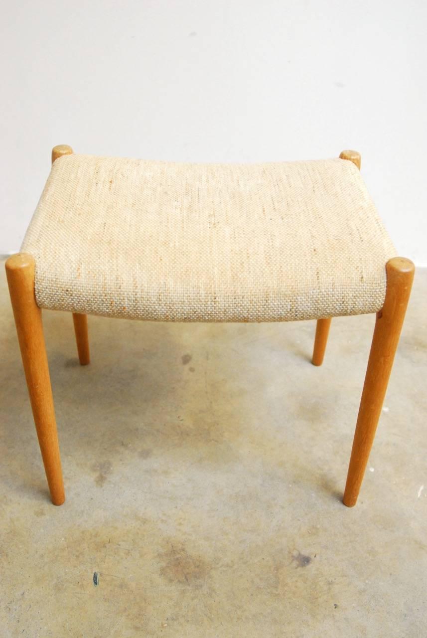 Fabric Midcentury Danish Modern Footstool