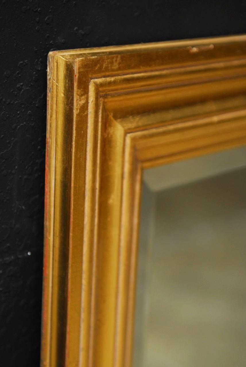 American Gold Leaf Giltwood Wall Mirror Made in California