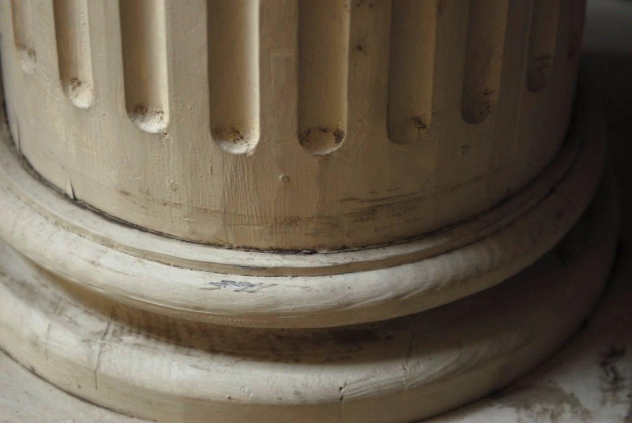 Pair of Neoclassical Fluted Wood Columns In Good Condition In Rio Vista, CA