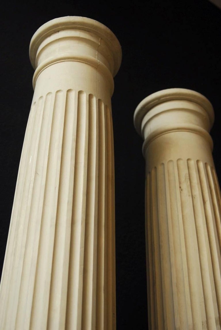 Pair of Neoclassical Fluted Wood Columns at 1stDibs